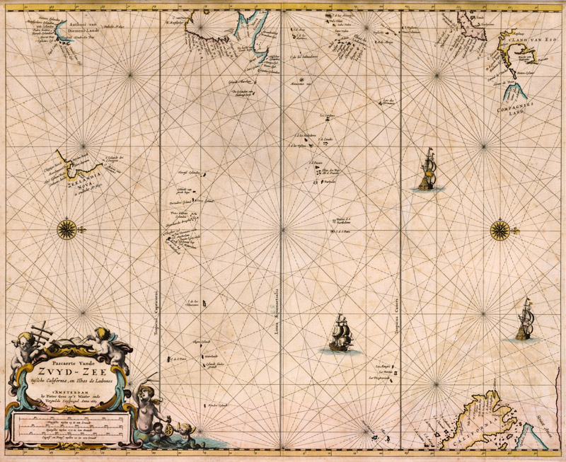 Zeekaart Zuyd-zee 1663 Pieter Goos